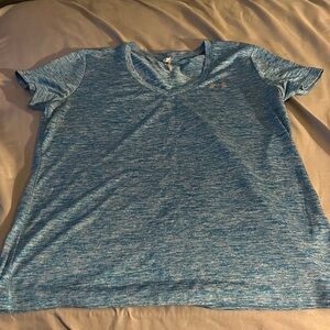 Under Armour Blue Heather V-Neck Shirt